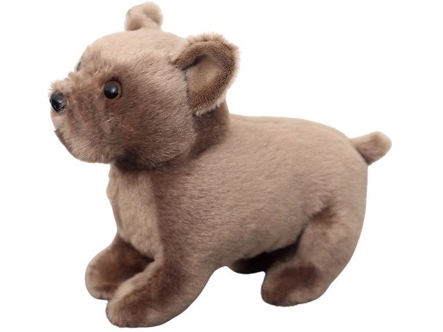Leantoys Plys-Hundebamse Lille Hund Brun 19 Cm
