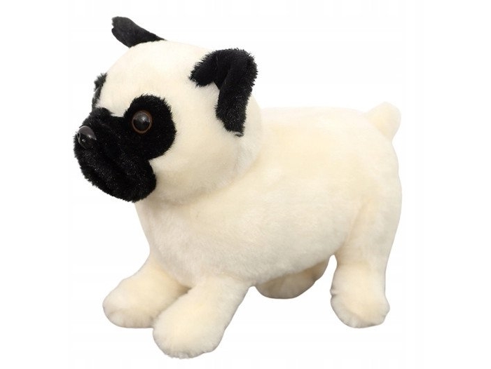 Lean Toys Žaislinis Pliušinis Šuo Mopsas, 19 Cm