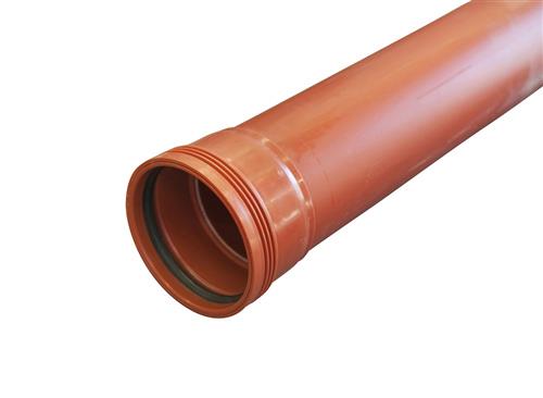 Wavin 110 x 1000 mm PP-kloakrør med muffe, klasse S SN8, EN 1852 billede