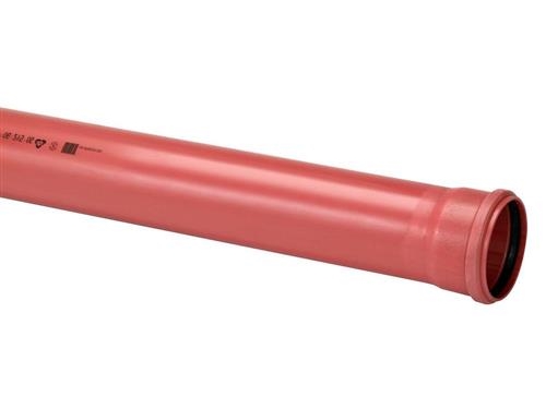 Uponor 200 X 3000 Mm Pvc-Kloakrør M/Muffe, Klasse S Sn8, En 1401