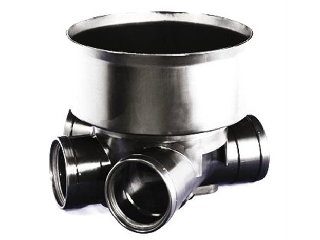 Wavin 110 x 425 mm TP2-brønd, glat, højre/venstre tilløb