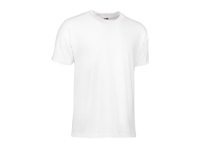 Id Identity T-Shirt T-Time Med Rund Hals, Fire-Lags Halsrib Og Nakke- Og Skulderbånd. Hvid Størrelse L