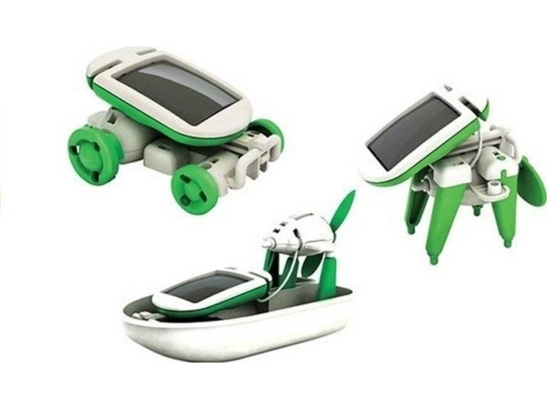 LeanToys Educational DIY Solar Robot 6-in-1 Auto Windmill