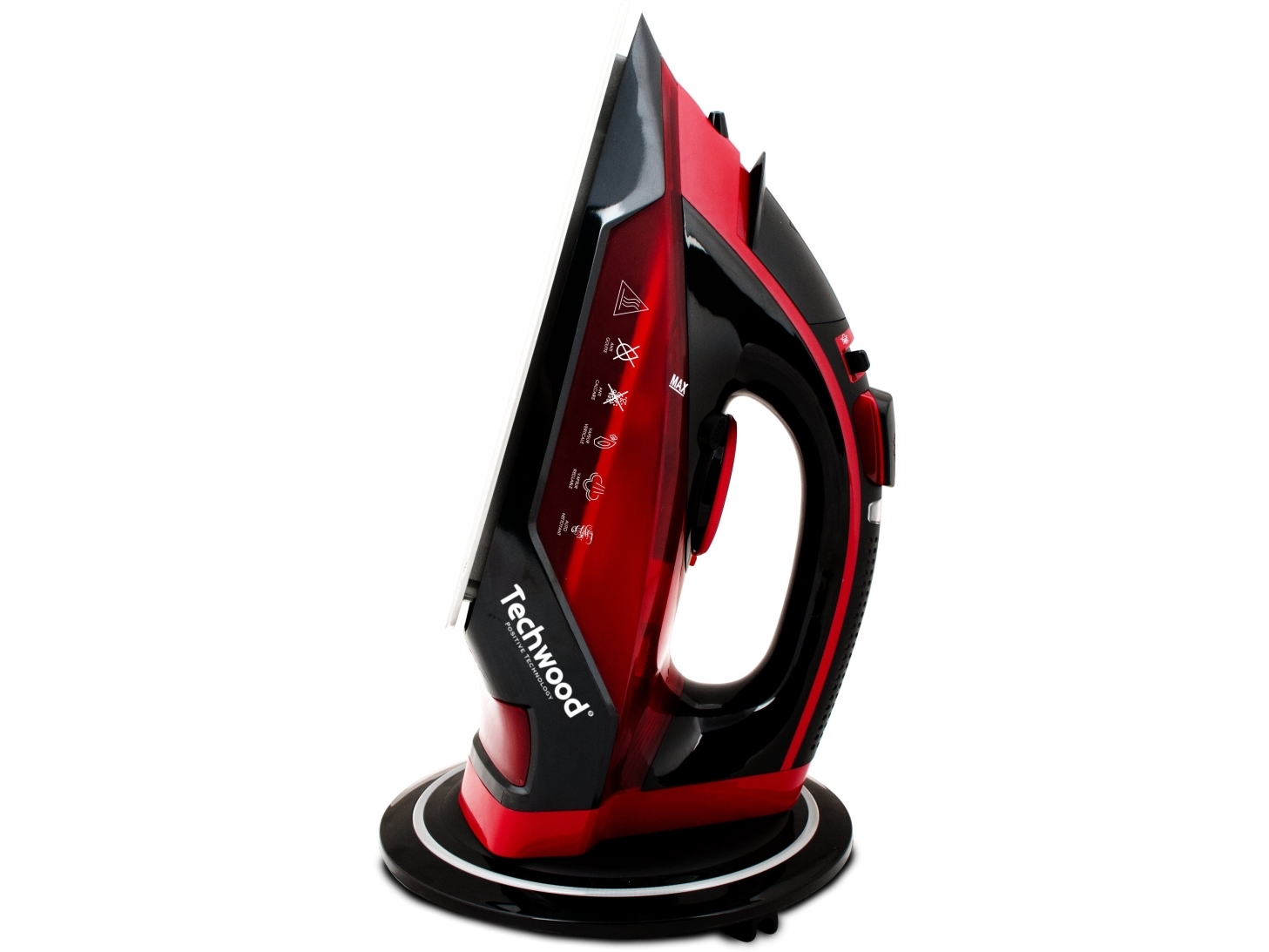 Techwood Tfs-246 Iron Dry &Amp Steam Iron Ceramic Soleplate 2400 W Black, Red