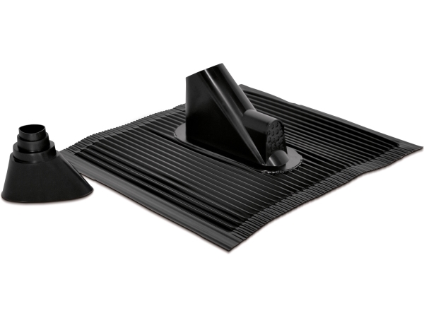 Technisat 0000/1718, Tagflise, Aluminium, Plast, Sort, Firkant, 1 Kg, 240 Mm