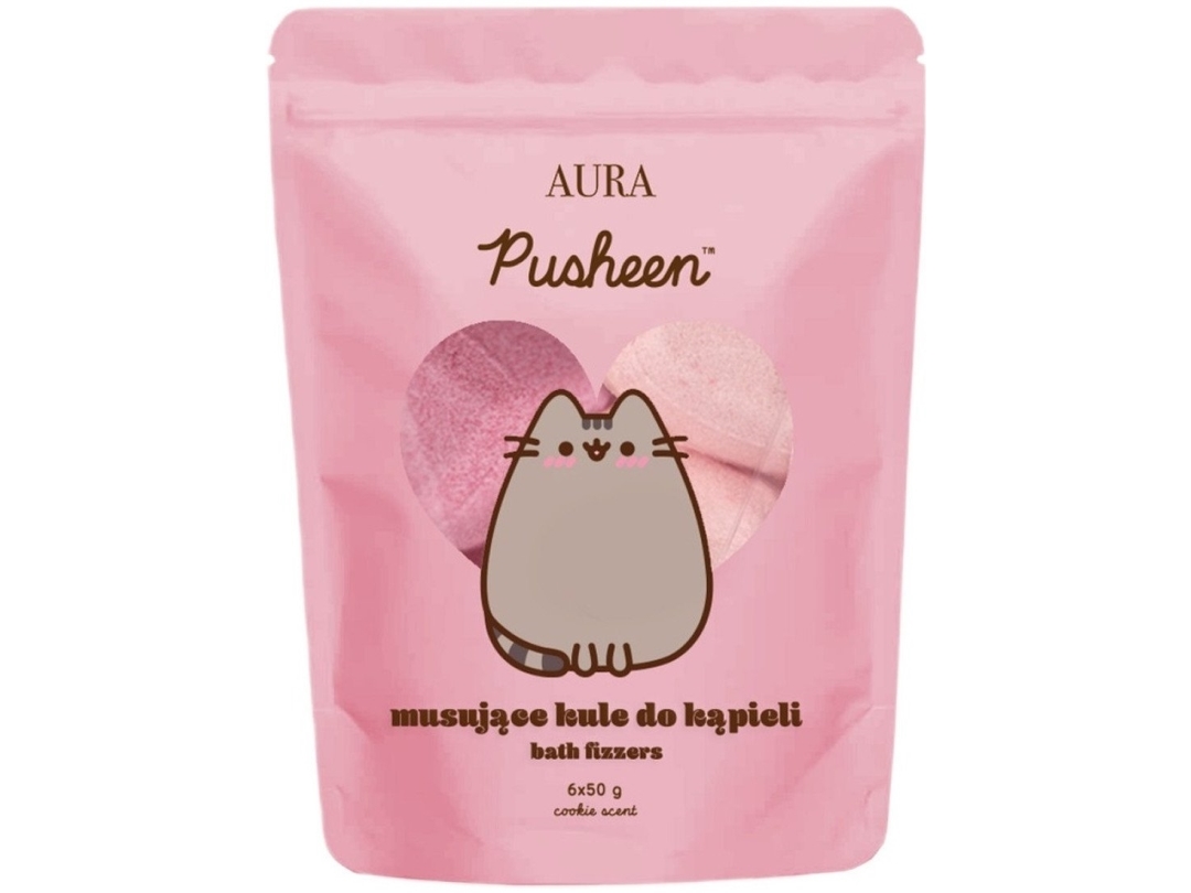 Pusheen Bath fizzers sparkling watermelon and strawberry bath balls 6x50g 300g