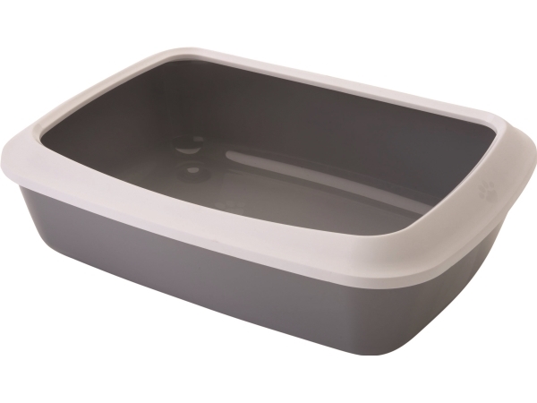 Savic Iriz kattetoilet m. kant, 50 cm, hvid/grå | Sällskapsdjur - Katt - Kattlåder | GameStuff