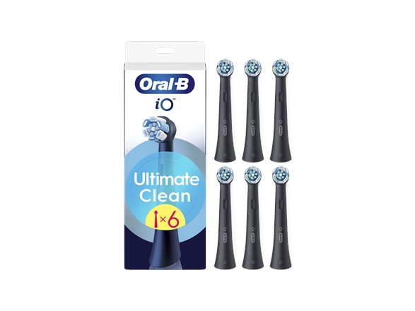 Oral-B Replaceable Toothbrush Heads | Io Ultimateclean | Heads | For Adults | Number Of Brush Heads Included 6 | Black