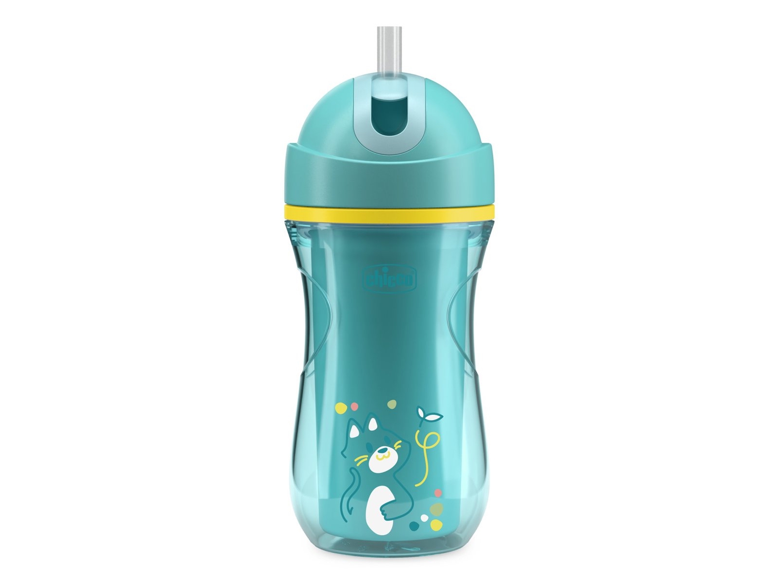 Chicco 00006991250000, Einzel, 0,266 L, Türkis, Kunststoff, Silikon, Becher, Universal