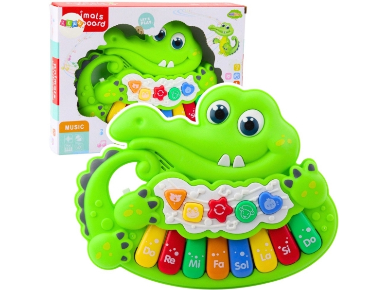 Lean Toys interaktivt babyklaver med lys og lyde (grøn)