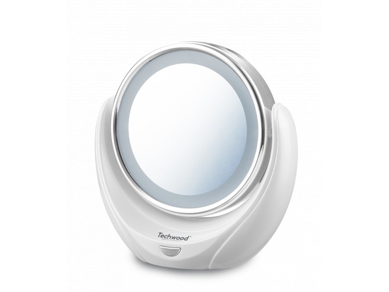 Techwood TML-2674 makeup-spejl fritstående rundt hvid