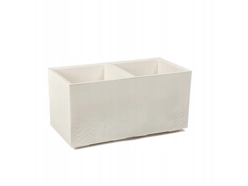 Blomsterstander KARO 800x400x400 beton recycled - creme LA936-74 LAMELA