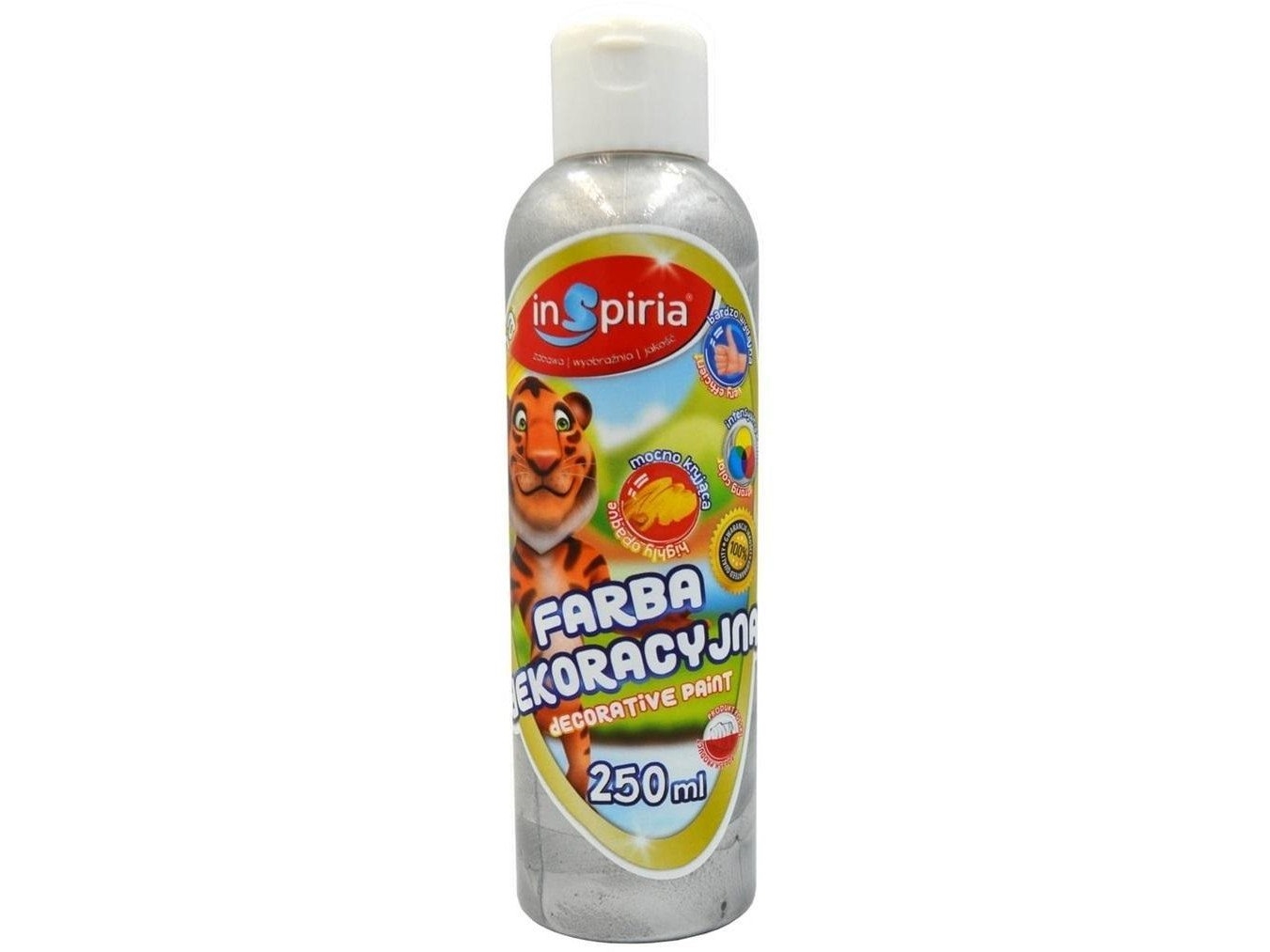 Dekorativ Maling I Metallisk Sølv 250 Ml