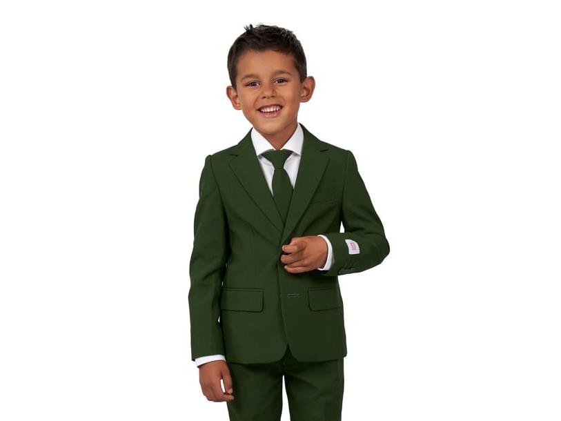 Tummanvihreä puku, poika