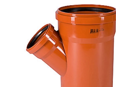 PVC-grenrør 45 gr. 200x110mm - med kort indstiksmf. Ostendorf