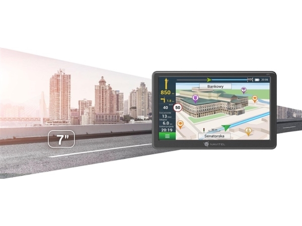 Navitel E707 Magnetic, Albania, Andorra, Itävalta, Belgia, Bosnia Herzegovina, Bulgaria, Kroatia, Kypros, Tšekin..., 17,8 cm (7), 800 x 480 pikseliä, TFT, Flash, MicroSD (TransFlash)