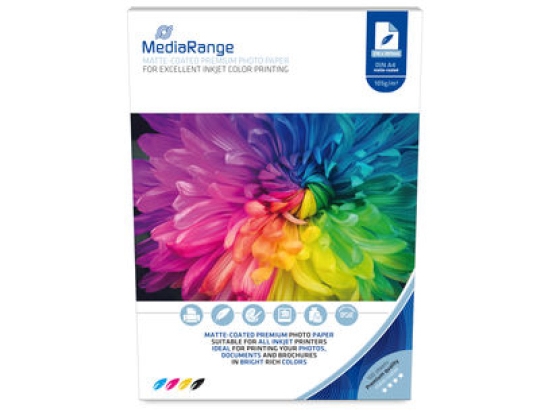 Mediarange Mrink116, Matt, 105 G/M², Tintenstrahl, A4, 21X29.7 Cm, Weiß