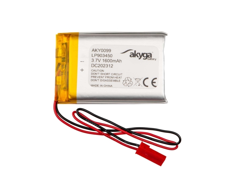Akyga Lp903450 Batteriepack Batteriegröße: Spezialbatterie Lipo 3,7 V 1600 Mah