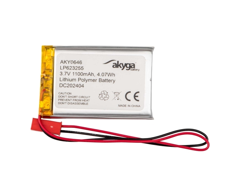 Akyga Lp623255 Batteriepack Batteriegröße: Spezialbatterie Lipo 3,7 V 1100 Mah