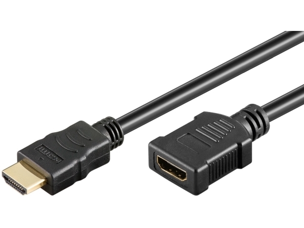 Goobay 76268, 0,5 m, HDMI Type A (Standard), HDMI Type A (Standard), 7680 x 4320 pixel, 3D, Sort