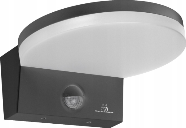Lubinis Šviestuvas Lampa „Maclean“ Led Šviestuvas Su Judesio Jutikliu, Pir Judesio Jutiklis, Pilkas, 15 W, Ip65, 1560 Lm, Neutrali Balta (4000 K) Mce