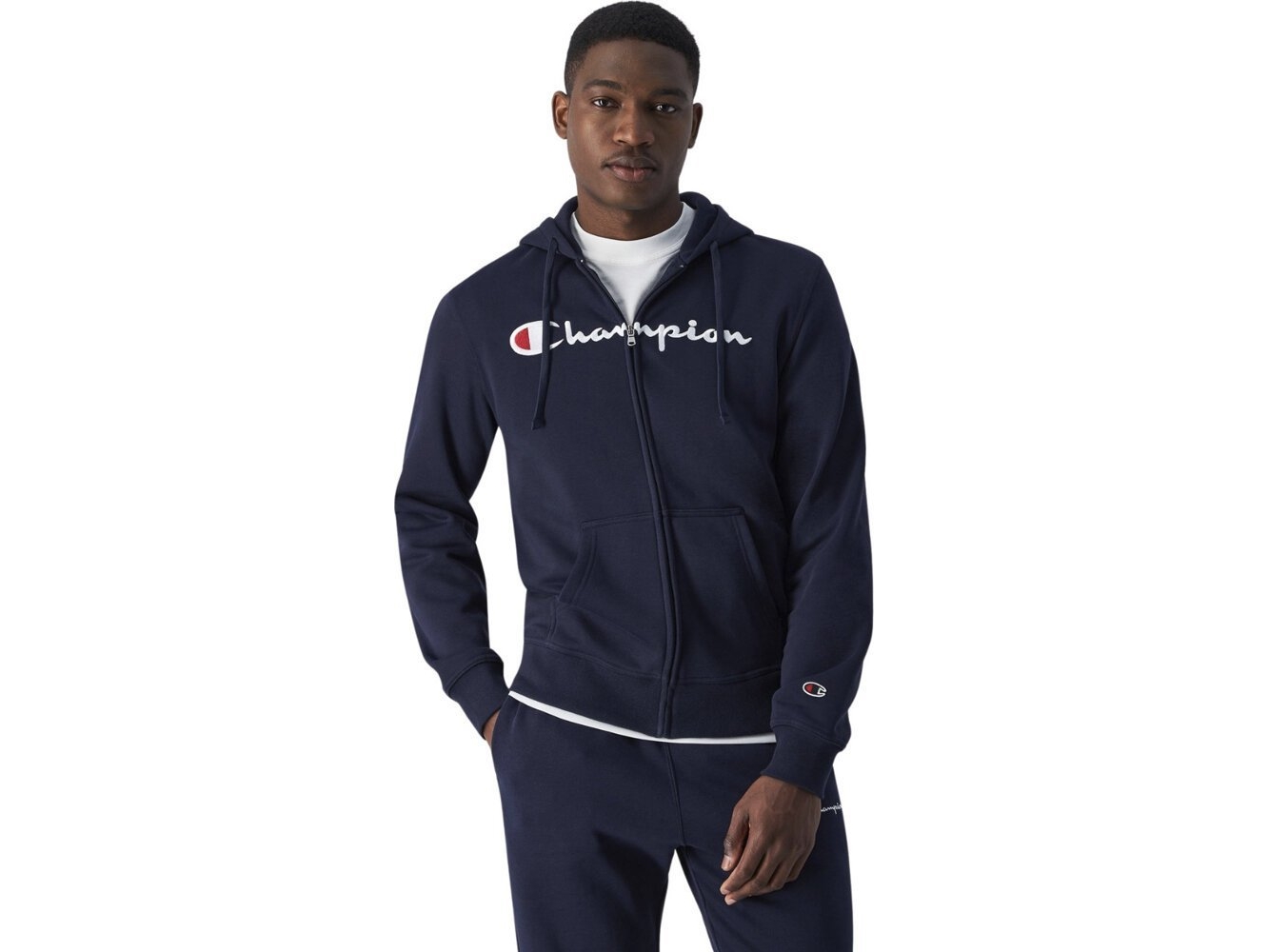 Champion Herren Full Zip Hoodie Navy Blau 220255 Bs501 S