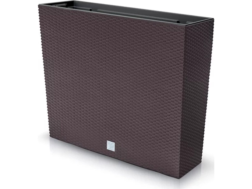 Prosperplast Lauko plastikinis vazonas RATO CASE, su įdėklu, rudos sp., 18 x 58 x 50 cm