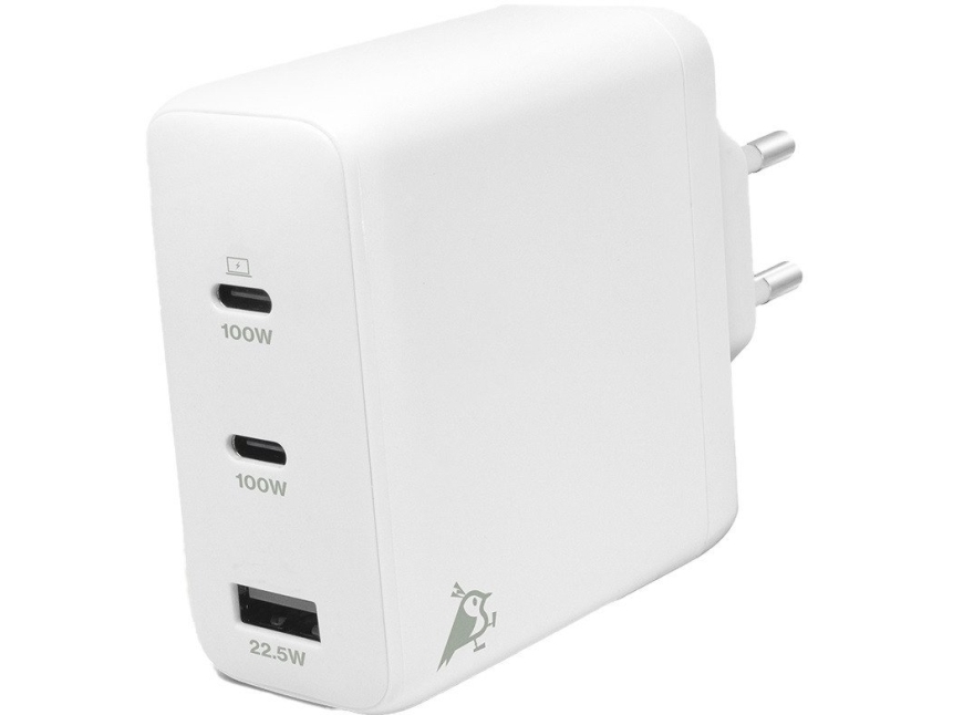 Aqiila Chargebird W4 GaN-Ladeadapter weiß, 100 Watt (AQWCW4PBI120W928)