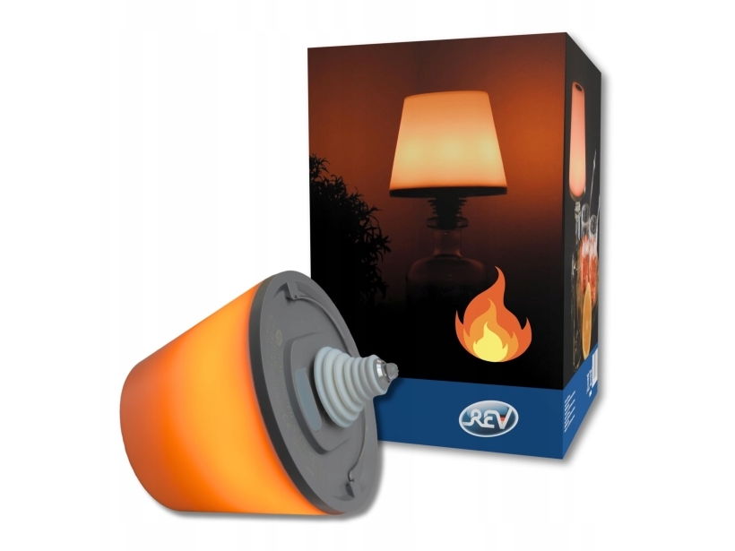 REV LED flaskebelysning med batteri Lamprusco Flame varm hvid