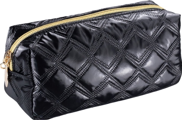 Inter Vion Gold & Black necessär, quiltad svart | Hälsa - Tillbehör - Toalettväskor | GameStuff