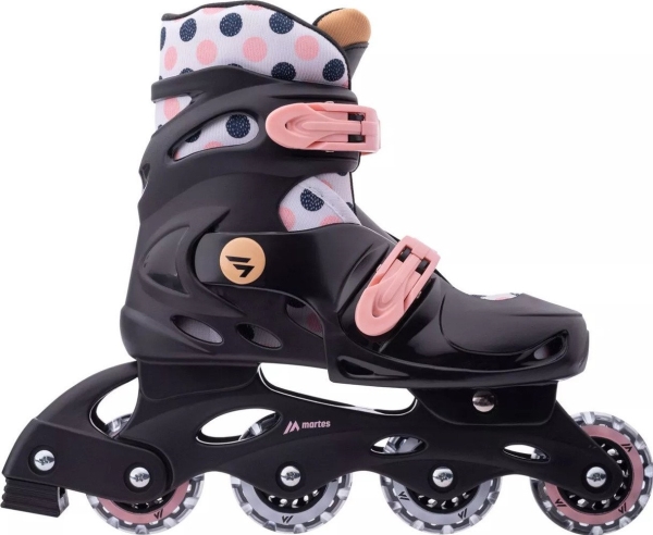 Martes Dirion JRG fritidsrulleskøjter justerbar sort/pink r. 35-38