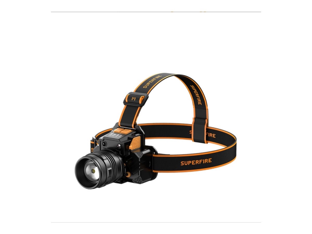 Superfire HL58 - Lommelygte til hovedet - LED - 5-modus - 10 W