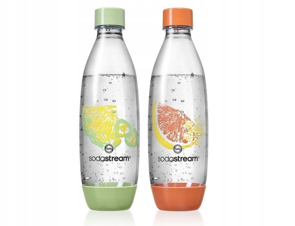 "Sodastream-Flaschen 2X1 L Fuse Crafted (Korallenorange / Waldgrün)