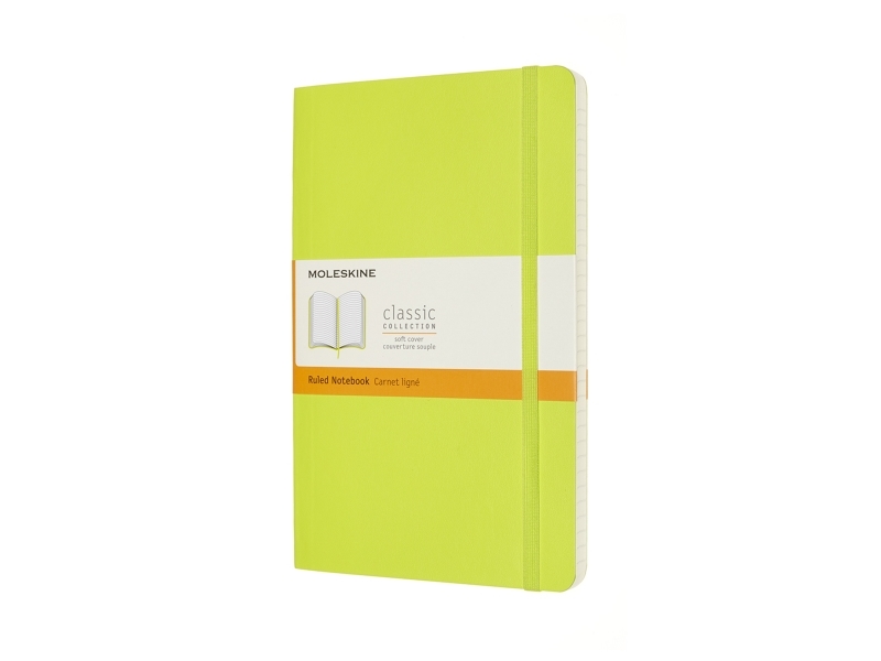 Moleskine Classic Notizbuch L (13X21cm), Liniert, Softcover, 192 Seiten, Zitronengrün