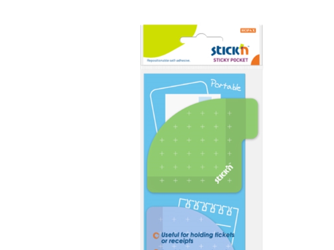 Pocket Stick'n Sticky 70X70 Grün/Blau Selbstklebend. 5 St./Packung