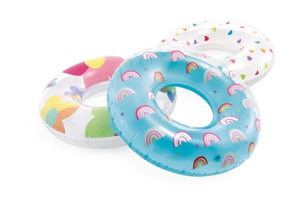 Intex oppustelig badering - regnbuemotiv
