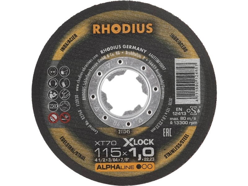 Rhodius XT70 X-LOCK 211345 Leikkuukiekko 25 kpl