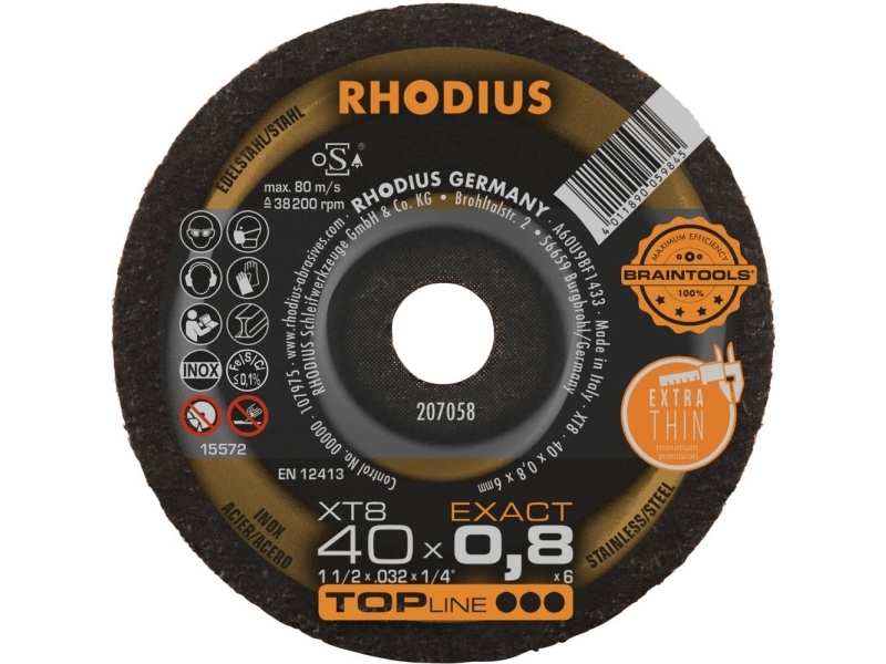 Rhodius Xt8 Exact Mini 207058 Skæreskive 50 Stk