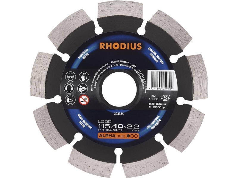 Rhodius Diamantklinge Ld50 115Mm