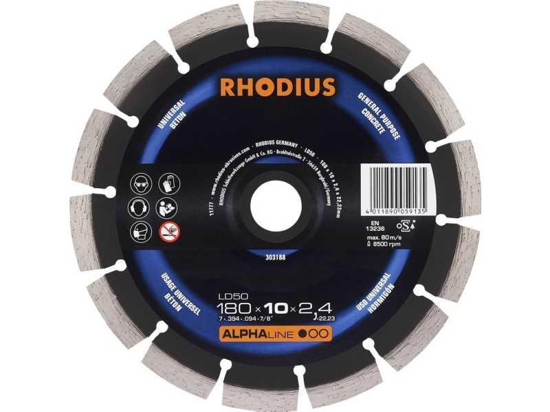 Rhodius Diamantklinge Ld50 180Mm
