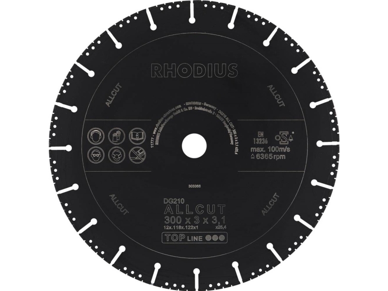 Rhodius Diamantklinge 210 All-Cut 300Mm