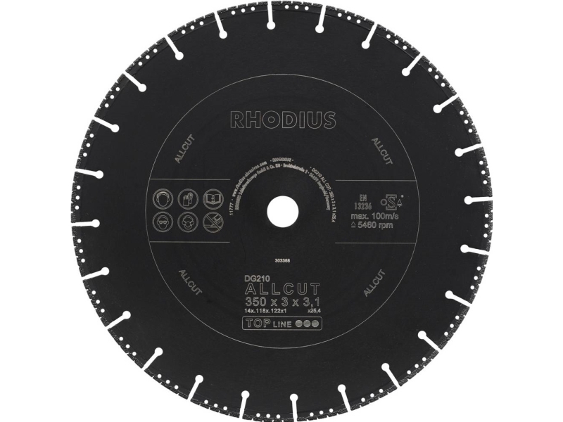 Rhodius Diamantklinge 210 All-Cut 350X25,4Mm