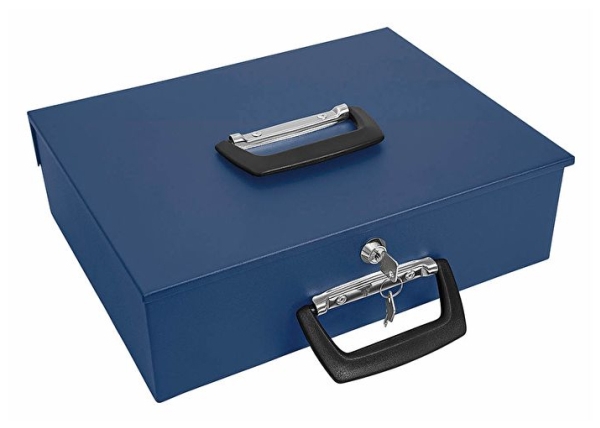 Wedo 150 100803, Stål, Blå, nyckel, 355 x 275 x 100 mm, 2 styck | Kontorsmaskiner - Kontorsmaskiner - Kassalådor | GameStuff
