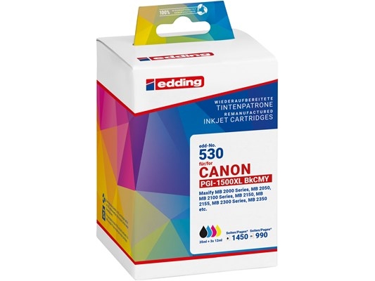 Edding Edd-530, Sort, Blå, Magenta, Gul, 35 Ml, 12 Ml, 4 Stk, 1450 Sider, Multipakke