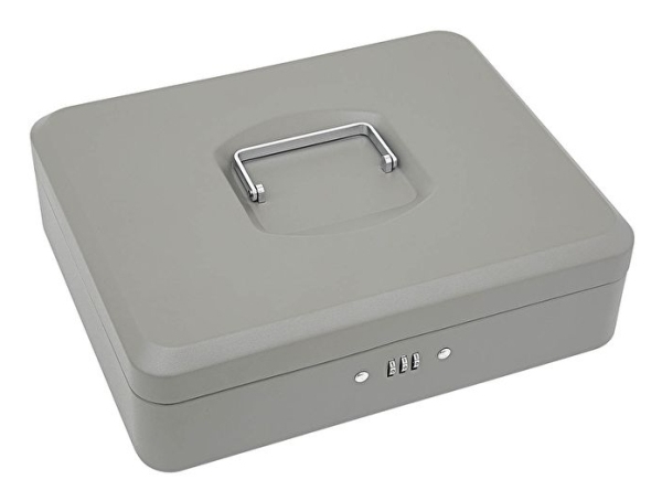 Wedo 149 758012, Stål, Grå, Kombinationslås, 300 x 240 x 90 mm | Kontorsmaskiner - Kontorsmaskiner - Kassalådor | GameStuff