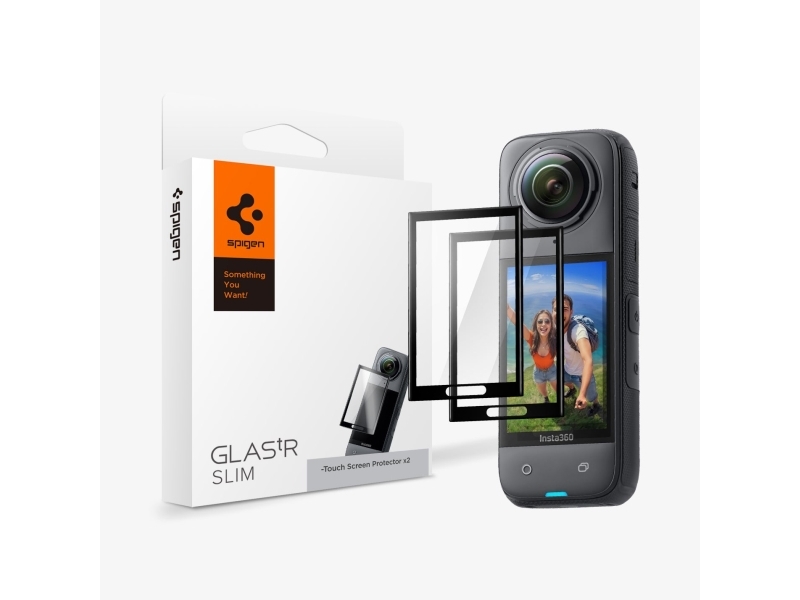 Spigen Glas.tR SLIM, Svart, Transparent, Insta360, Insta 360 X4, Genomskinligt skärmskydd, 9H, Reptålig | Foto och video - Foto- & videotillbehör - Spegelreflexkamera tillbehör | GameStuff