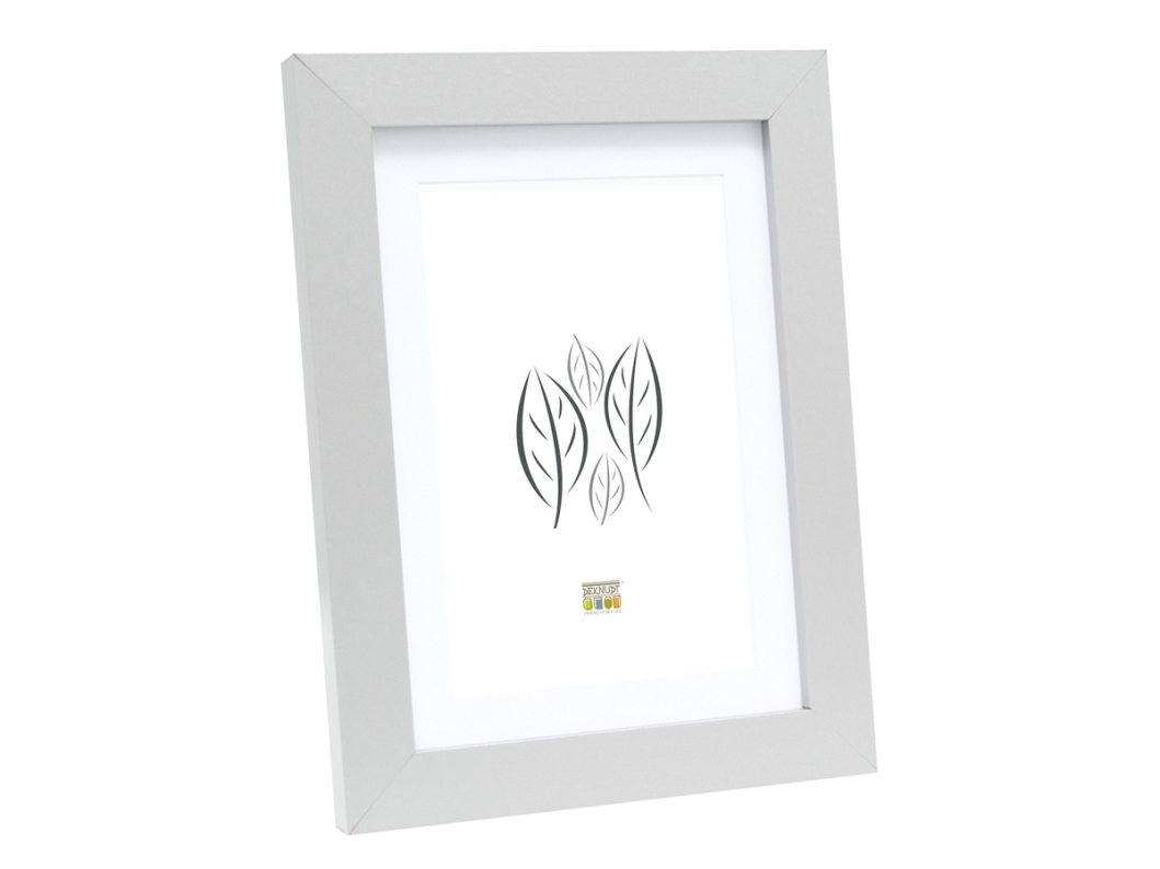Deknudt S66kd1 P1 20X20 Hout Zilver Met Passepartout, Enkelt Billedramme, Glas, Træ, Sølv, Bord, Væg, 20 X 20 Cm, Rektangulær