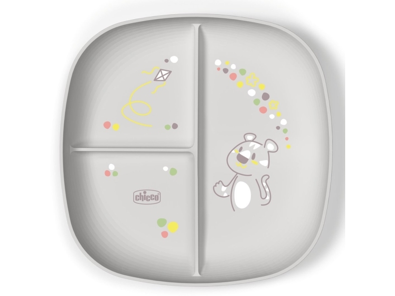Chicco 00016003350000, Barntallrik, Grå, Pojke/flicka, 1 År, 168 g, 210 mm | N - A | GameStuff