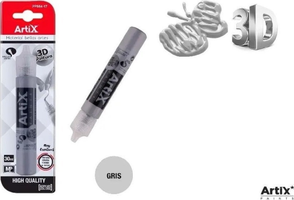 Strukturmaling 3D Grå 30 Ml