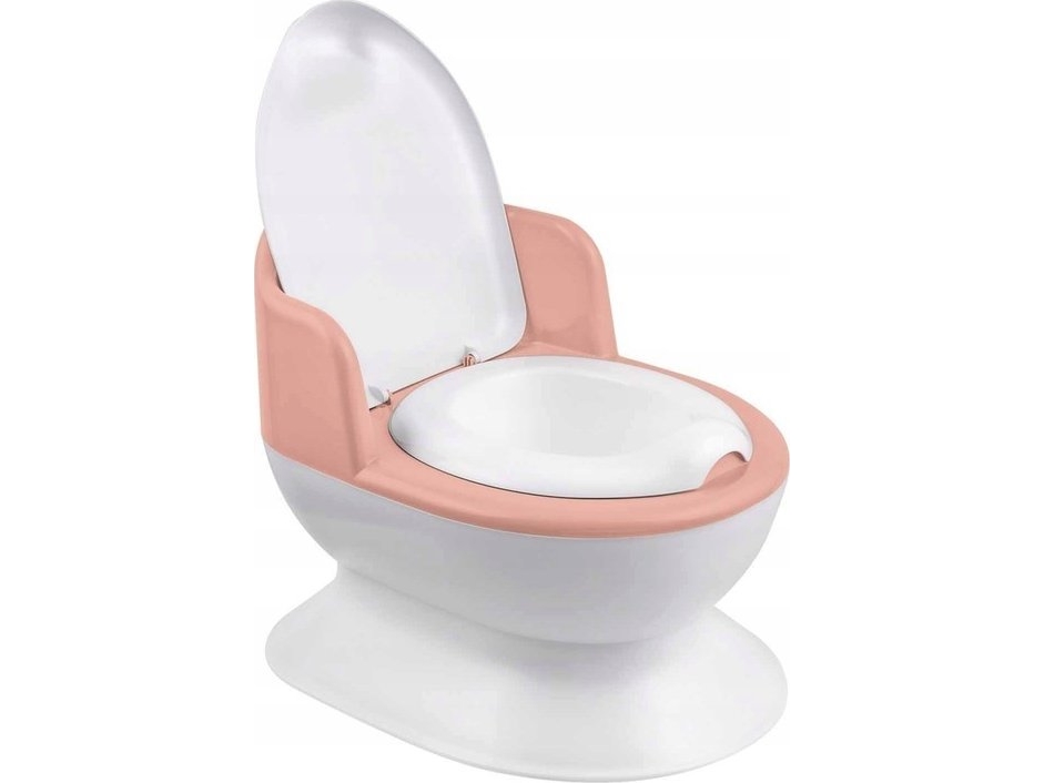 Media Familie Toilet til de små, hvid / lyserød